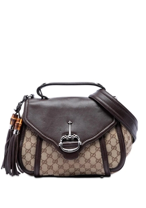 Gucci Pre-Owned 2016-2026 GG Canvas Techno Horsebit Top Handle Bag satchel - Neutrals
