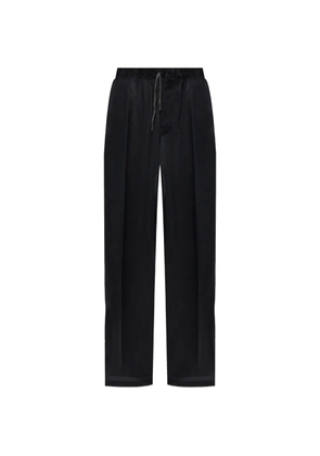 Maison Margiela satin-finish drawstring trousers - Black