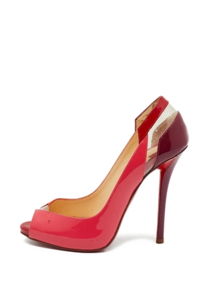 Christian Louboutin Pre-Owned patent-leather peep-toe pumps - Red