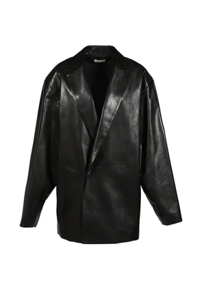 Fear Of God leather oversized-lapel jacket - Black