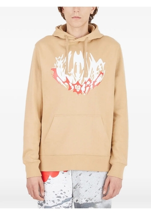 ALIVE & MORE graphic-print drawstring hoodie - Neutrals