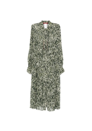 'S Max Mara abstract-print pleated dress - Green