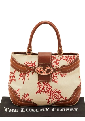 Valentino Garavani Pre-Owned Escape VLogo canvas tote bag - Neutrals