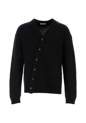Jil Sander asymmetric-fastening cardigan - Black