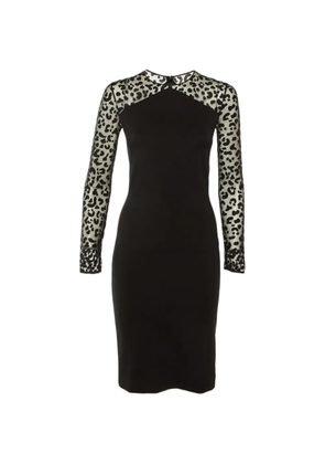 Stella McCartney Pre-Owned animal-print long-sleeve midi dress - Black