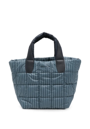 VeeCollective Porter pinstripe quilted tote bag - Blue
