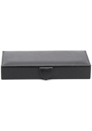 Smythson Panama crossgrain-effect box - Black