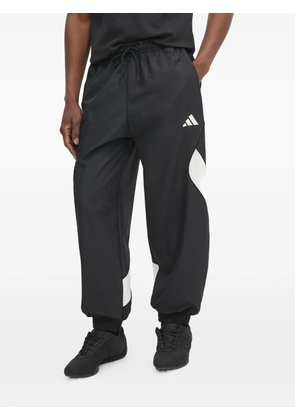 adidas Stadium logo-print panelled track pants - Black