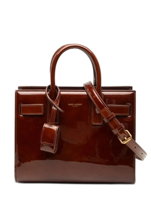 Saint Laurent Pre-Owned 2024 Nano Patent Sac de Jour satchel - Brown