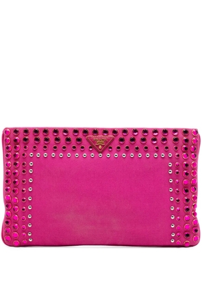 Prada Pre-Owned 2013-2026 Canvas Canapa Bijoux clutch bag - Pink