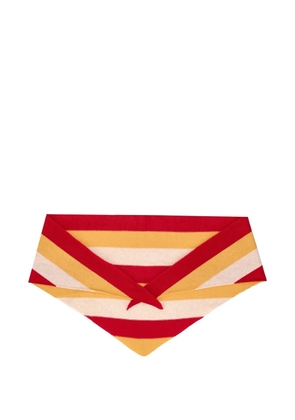 La-Rose striped triangular scarf - Red