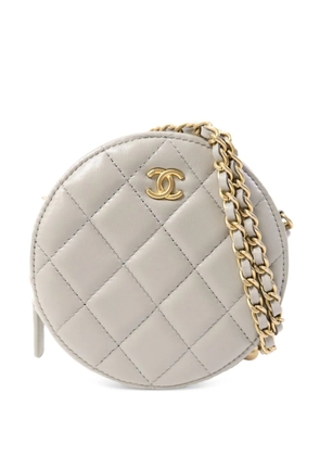 CHANEL Pre-Owned diamond-quilted mini bag - Grey