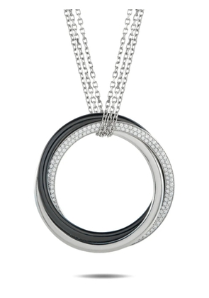 Cartier Trinity diamond and ceramic necklace - Silver