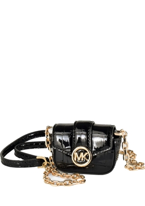 Michael Kors Carmen croc-effect crossbody bag - Black