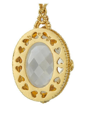 Judith Ripka citrine and diamond necklace - Gold