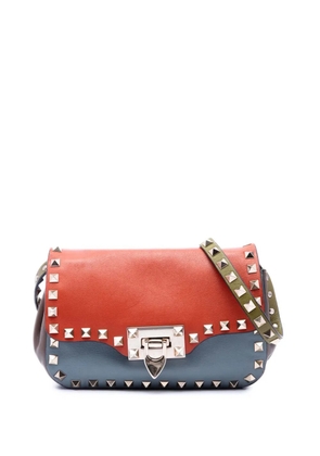 Valentino Garavani Pre-Owned 2000-2017 Tricolor Leather Rockstud Flip Lock Flap crossbody bag - Multicolour