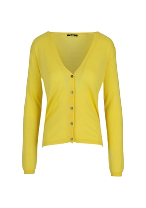 La-Rose cropped V-neck cardigan - Yellow