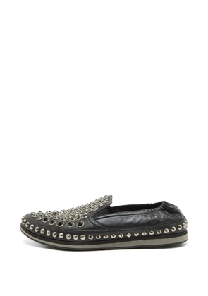 Prada Pre-Owned studded slip-on sneakers - Black