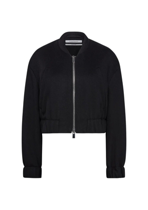 Another Tomorrow cropped wool bomber jacket - Black