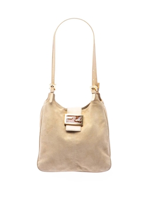 Fendi Pre-Owned 2000-2010 Suede FF shoulder bag - Neutrals