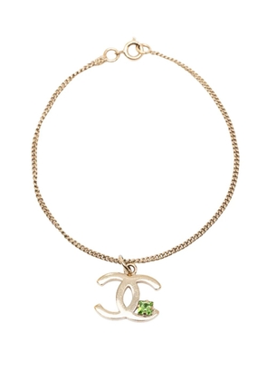 CHANEL Pre-Owned 2005 CC Gold Plated Crystal Bracelet costume bracelet
