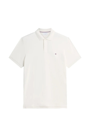Tommy Hilfiger logo-embroidered short-sleeve polo shirt - Neutrals