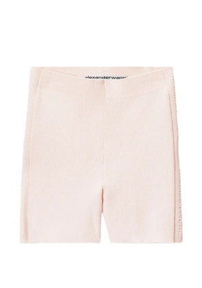 Alexander Wang ribbed-knit mini shorts - Pink