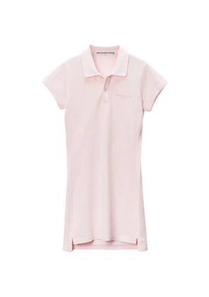 Alexander Wang crystal-embellished polo dress - Pink