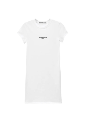 Alexander Wang logo-print mini dress - White