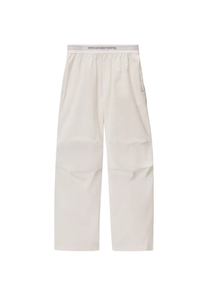 Alexander Wang logo-waistband wide-leg trousers - White