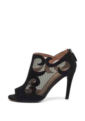 Stuart Weitzman open-toe mesh ankle boots - Black