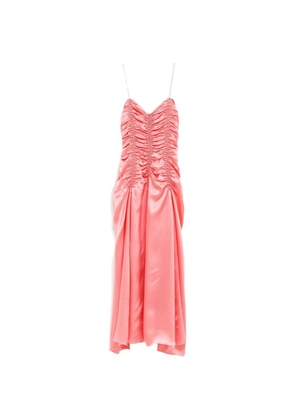 KHAITE ruched midi dress - Pink