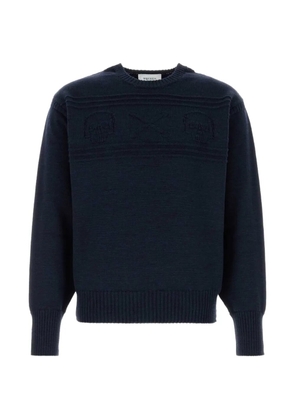 Alexander McQueen skull-intarsia sweater - Blue