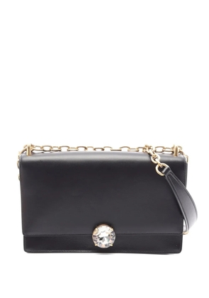 Miu Miu Pre-Owned crystal-embellished chain shoulder bag - Black