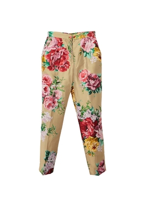 Dolce & Gabbana Pre-Owned floral-jacquard tailored trousers - Neutrals