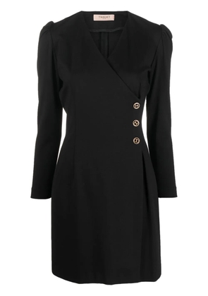 TWINSET long-sleeve wrap dress - Black