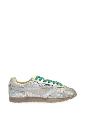 Autry snakeskin-effect metallic sneakers - Silver