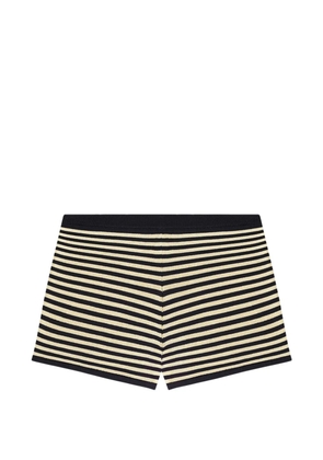 Calle Del Mar stripe-pattern shorts - Black