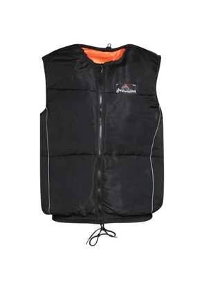 PROTOTYPES logo-patch padded gilet - Black