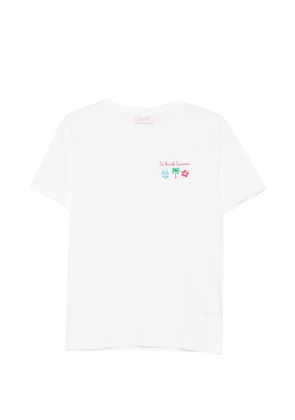 MC2 Saint Barth embroidered-logo cottonT-shirt - White