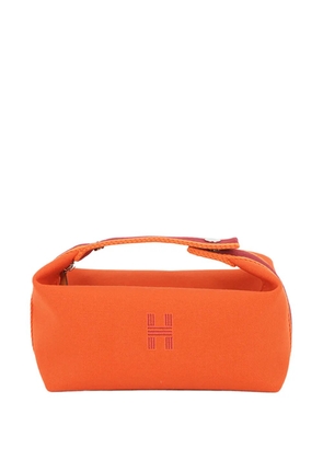 Hermès Pre-Owned 2020-2026 Small Toile Bride A Brac Case vanity bag - Orange