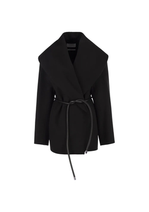 Sportmax belted shawl-collar jacket - Black