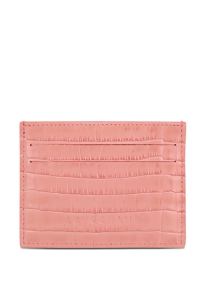 Longchamp croc-effect card holder - Pink
