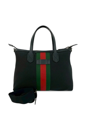 Gucci Pre-Owned 2016-2026 Nylon Web satchel - Black