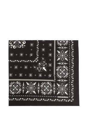 DSQUARED2 baroque-print scarf - Black