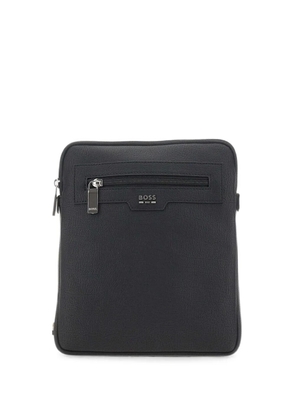 BOSS Lewys logo-lettering messenger bag - Black