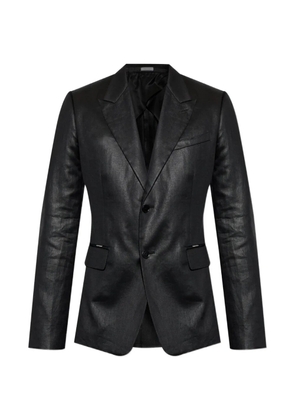 Alexander McQueen linen double-vent blazer - Black