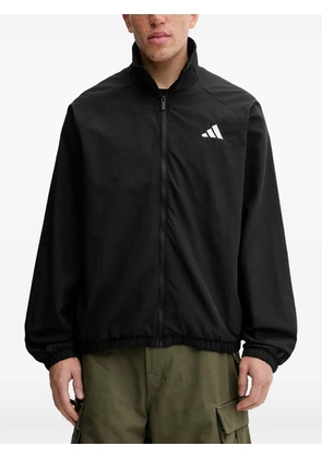 adidas Small Logo logo-print high-neck windbreaker - Black