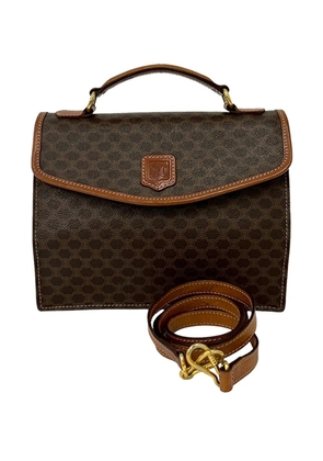 Celine Pre-Owned 1995 Macadam Coated Canvas satchel - Brown