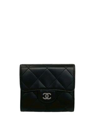 CHANEL Pre-Owned 2006-2008 CC Quilted Lambskin Flap Wallet small wallets - Black